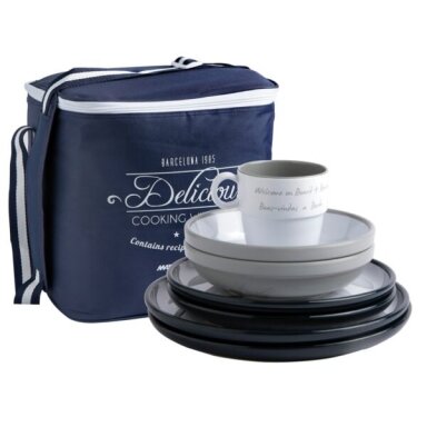 Unbreakable tablewear set WELCOME ON BOARD for 4 people (16 pcs.) Unbreakable tablewear set WELCOME ON BOARD for 4 people (16 pcs.)