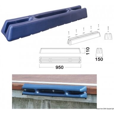 Marina / pile fender blue, 950 mm