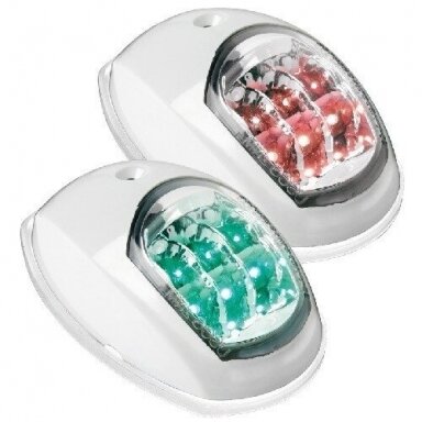 Navigation lights with white plastic body