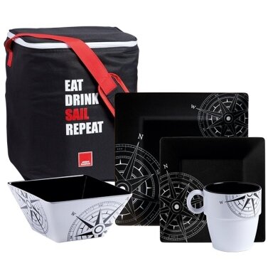 Non-slip melamine tableware set LOMBOK for 6 people, 24 pcs. Non-slip melamine tableware set LOMBOK for 6 people, 24 pcs.