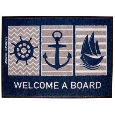Non-slip mat Welcome a board, blue
