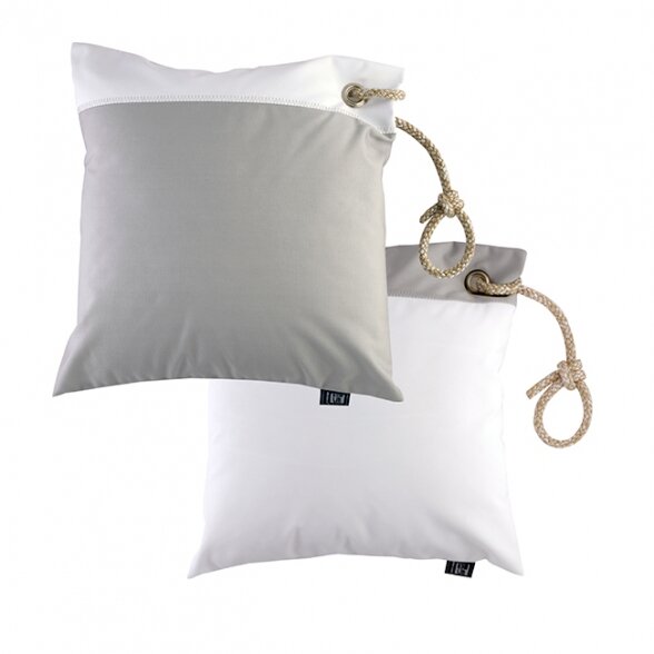 Neperšlampamų pagalvėlių rinkinys - balta ir šviesi pilka spalvos