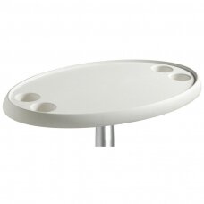 Oval white table top 762x457 mm