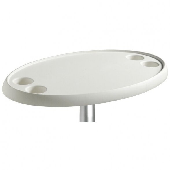 Oval white table top 762x457 mm