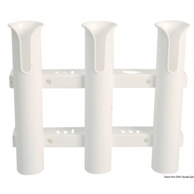 Plastic white rod holder, 3 pcs