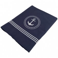 Santorini upper sheet + pillow case, double, blue