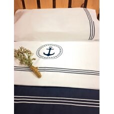 Santorini pagalvės ir antklodės užtiesalų rinkinys, mėlyna