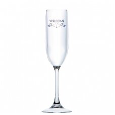 Champagne clear glass set PARTY-WELCOME TO LIFE (6 pcs.)