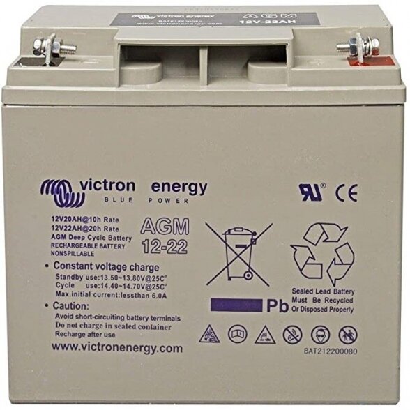 Victron Energy battery AGM Deep Cycle Batt. 12V/22