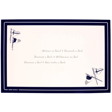 Plastified placemat WELCOME ON BOARD, 6 pcs.