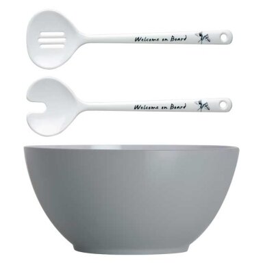 Melamine Salad bowl and servers WELCOME ON BOARD