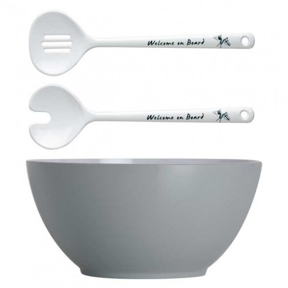 Melamine Salad bowl and servers WELCOME ON BOARD